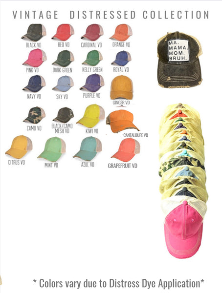 Vintage Distressed Trucker Hat | Choose Your Design & Color